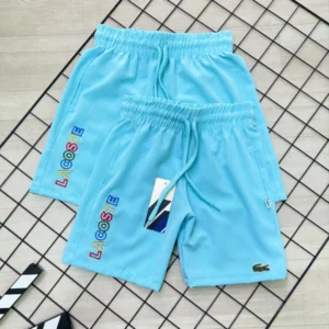 Bermuda Tactel Azul Bordada